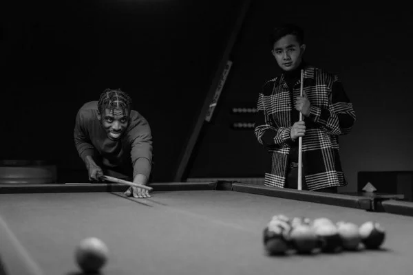 snooker player celebrating